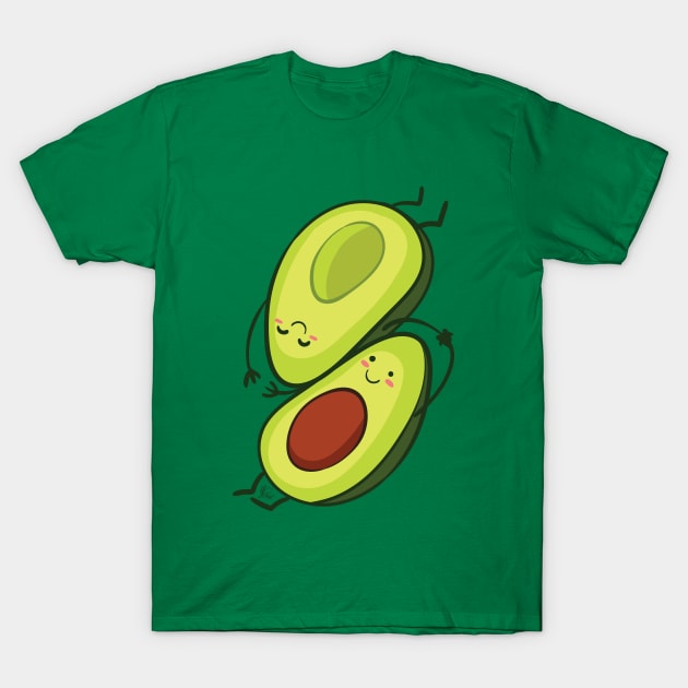 Avocado Cuddle T-Shirt by KPrimeArt